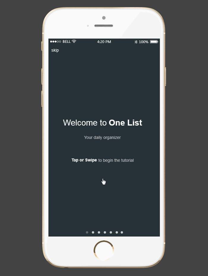 效率类App原型制作分享-One List