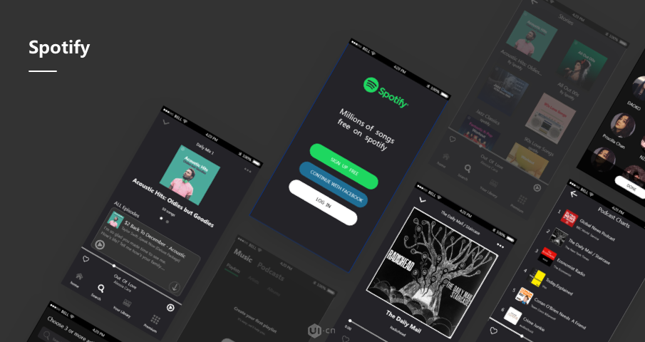 音乐类原型设计分享 - Spotify