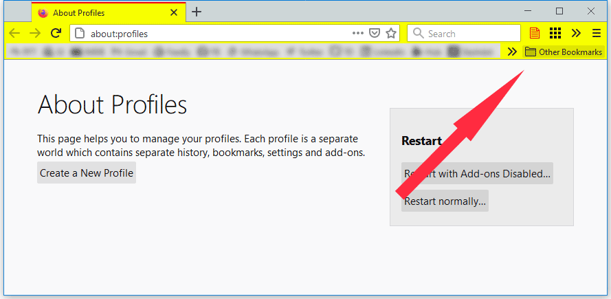 如何从Firefox删除新的“其他书签”按钮