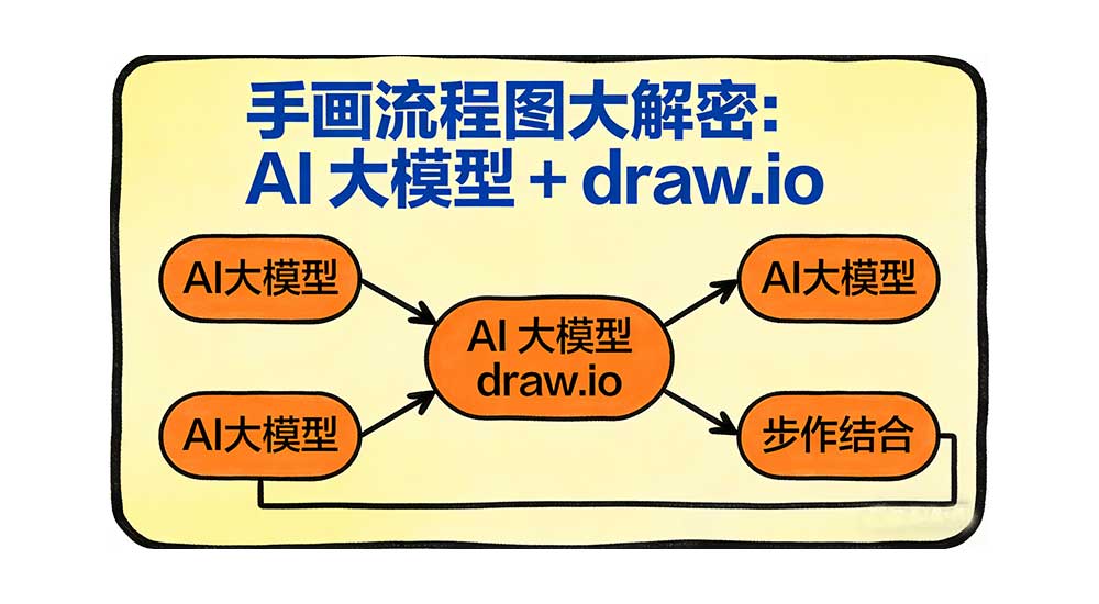 手画流程图大解密:AI 大模型 + draw.io,终于不用手画流程图了 手画流程图大解密:AI 大模型 + draw.io,终于不用手画流程图了