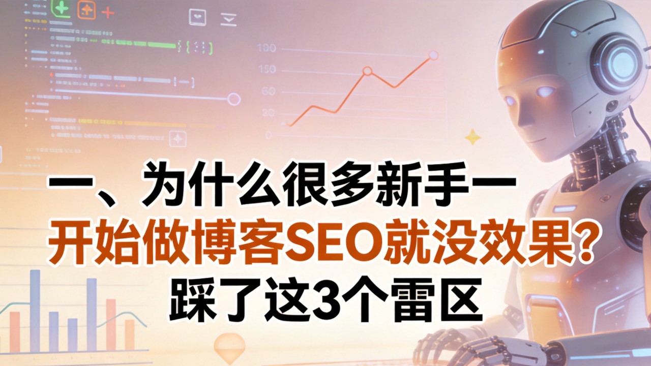 一、为什么很多新手一开始做博客SEO就没效果?踩了这3个雷区 为什么很多新手一开始做博客SEO就没效果