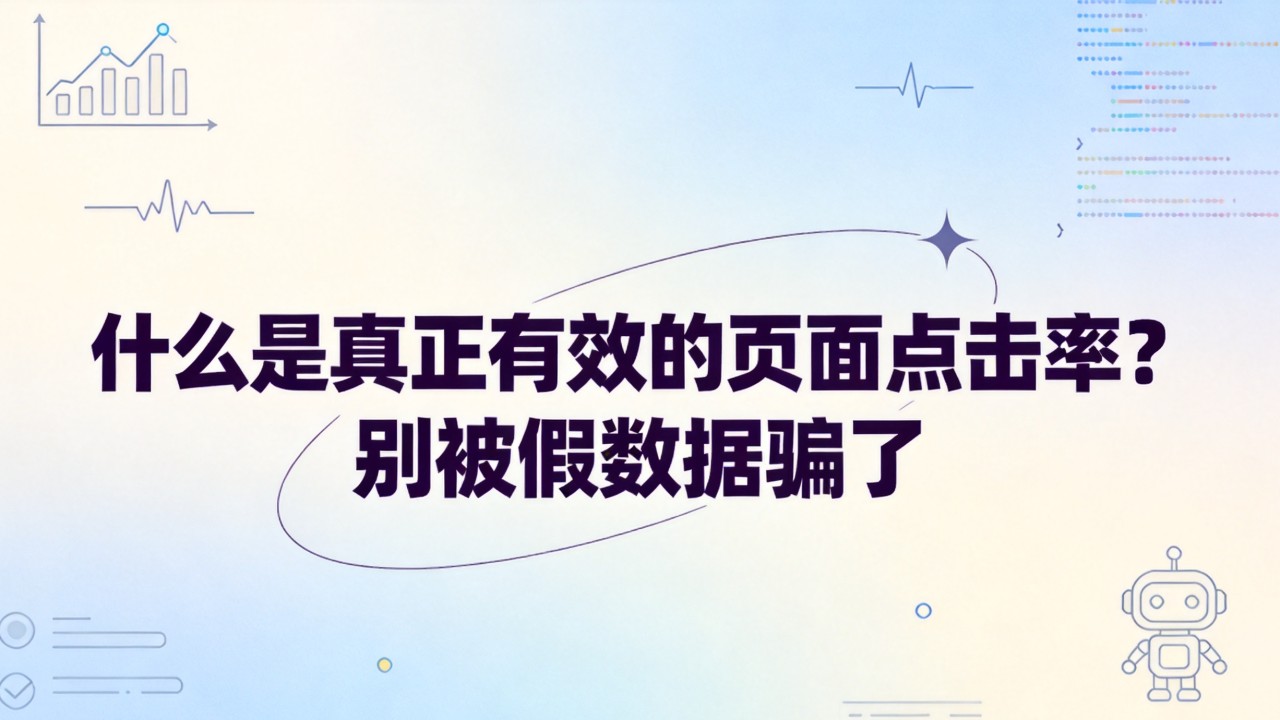 什么是真正有效的页面点击率?别被假数据骗了 什么是真正有效的页面点击率