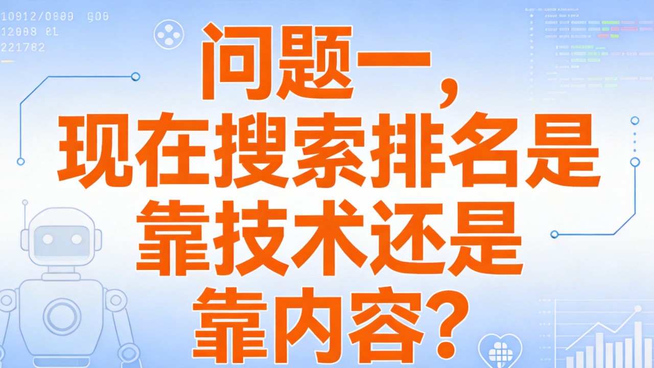 现在搜索排名是靠技术还是靠内容
