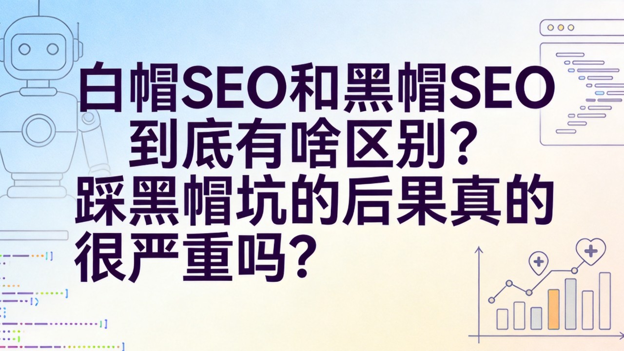 白帽SEO和黑帽SEO到底有啥区别?踩黑帽坑的后果真的很严重吗? 白帽SEO和黑帽SEO到底有啥区别